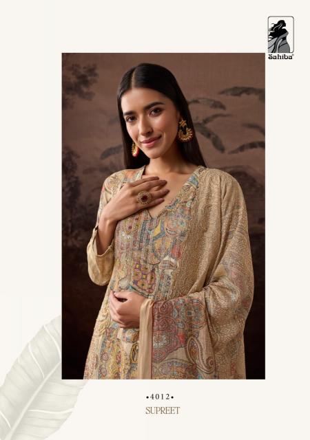 Sahiba Supreet Digital Printed With Hand Work Salwar Kameez Wholesale Catalog 