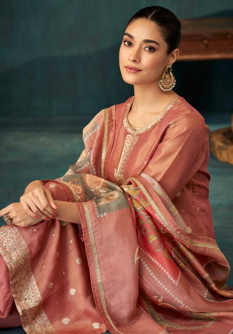 Sahiba Suvanya Fancy Jaquard Dyed With Hand Work Salwar Kameez Wholesale Catalog 