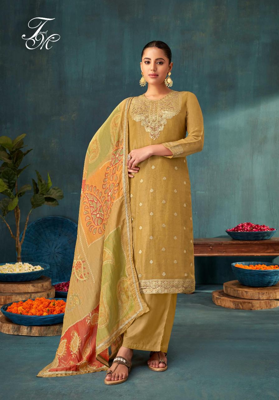 Sahiba Suvanya Fancy Jaquard Dyed With Hand Work Salwar Kameez Wholesale Catalog 