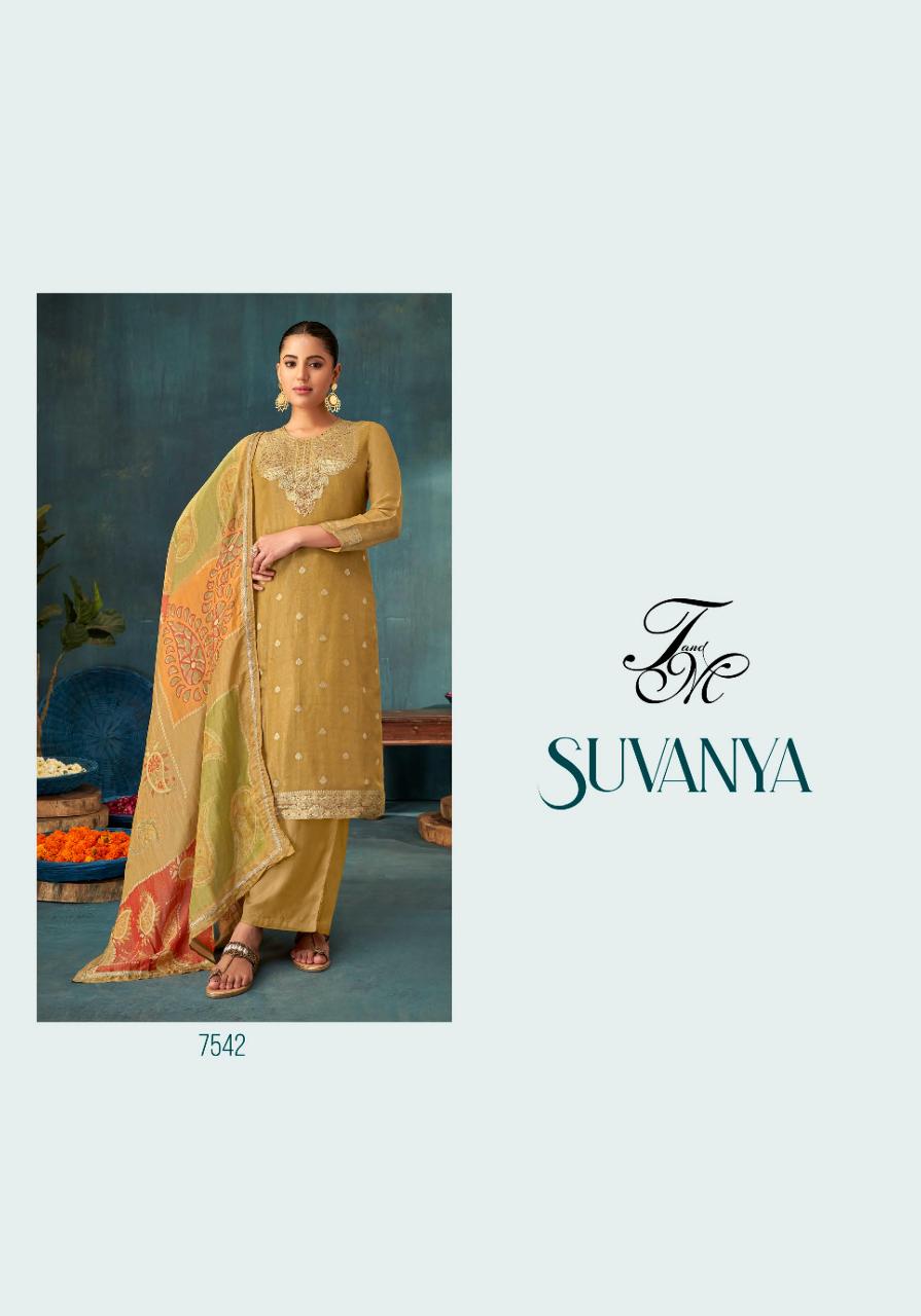 Sahiba Suvanya Fancy Jaquard Dyed With Hand Work Salwar Kameez Wholesale Catalog 