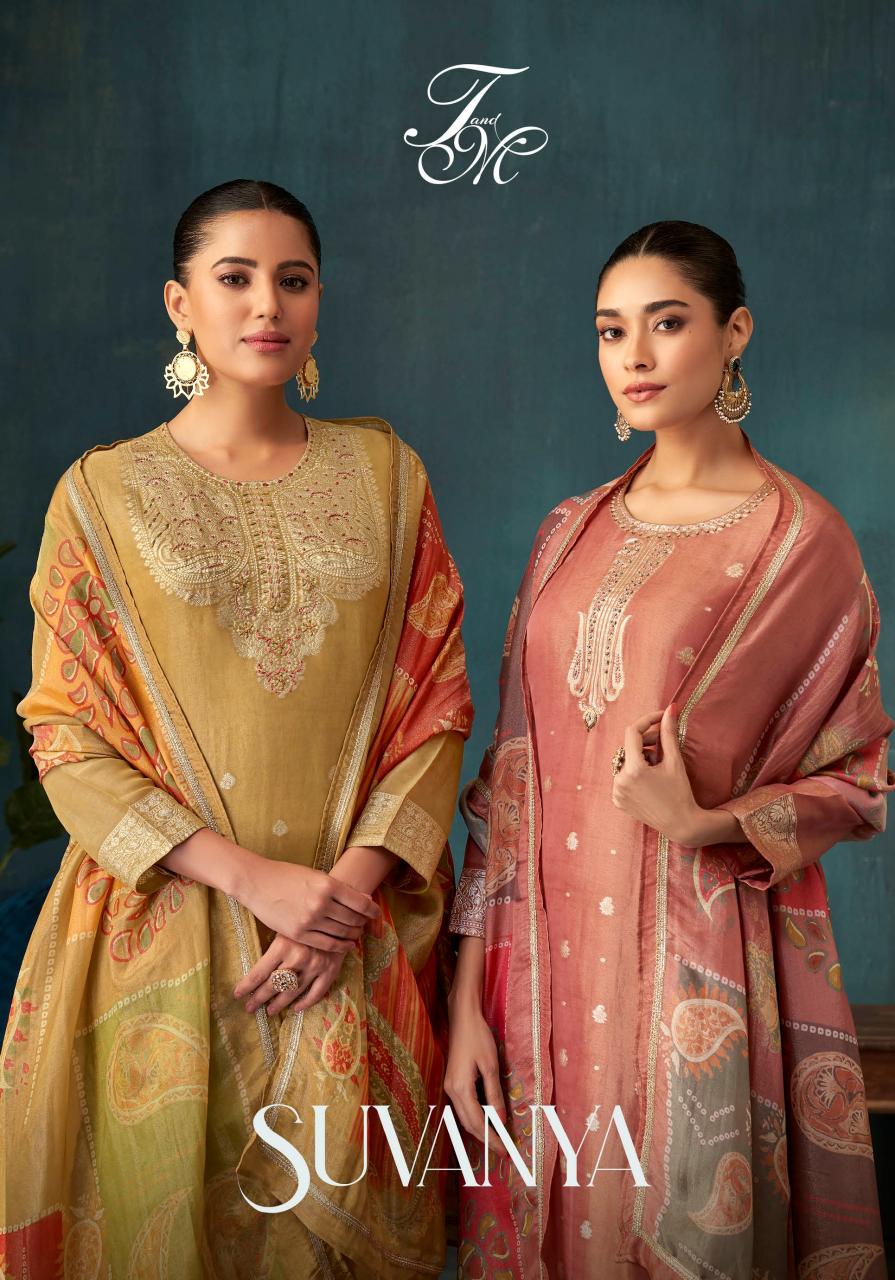 Sahiba Suvanya Fancy Jaquard Dyed With Hand Work Salwar Kameez Wholesale Catalog 