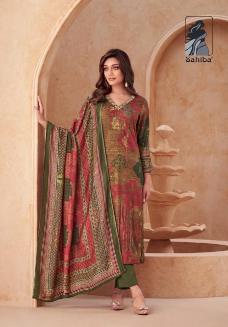 Sahiba Vedsi Digital Print with Hand Work Salwar Kameez Wholesale Catalog