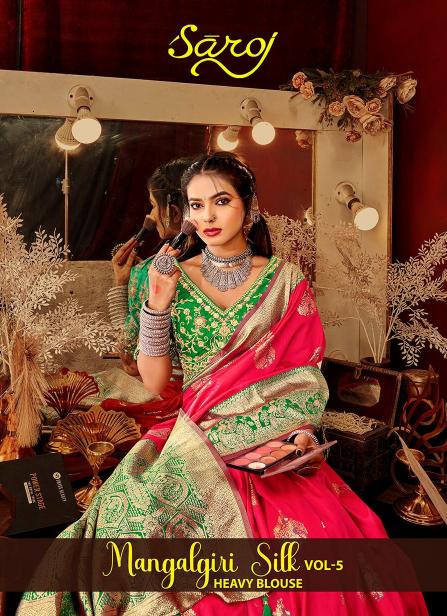 Saroj Mangalgiri silk vol.5 50*600 silk saree  in surat with price wholesale