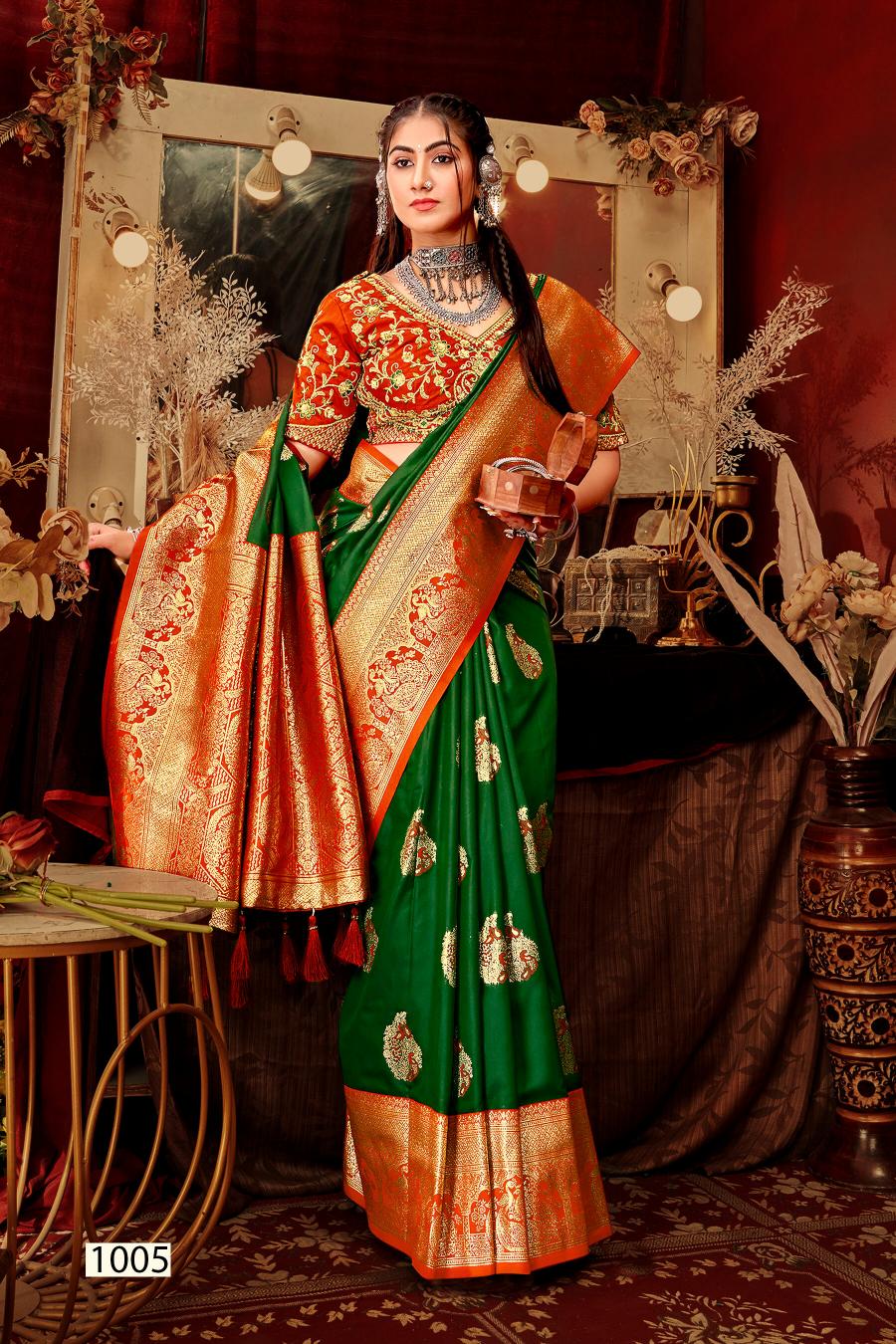 Saroj Mangalgiri silk vol.5 50*600 silk saree  in surat with price wholesale