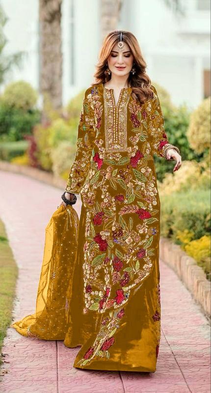 SERINE S 328 A TO D Velvet heavy embroidered Salwar Kameez Wholesale Catalog