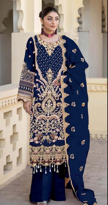 SERINE S 333 A to D Velvet With heavy embroidered Pakistani Suit Wholesale Catalog 