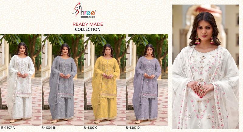 Shree Fabs 1307 organza Salwar Kameez Wholesale Catalog