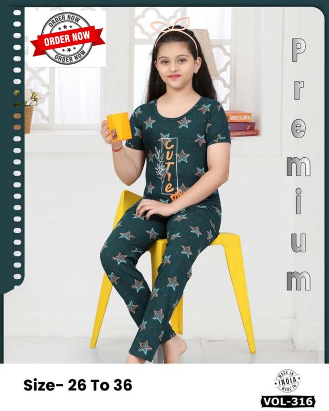 SUMMER SPECIAL KIDS VOL.TRENDY-316 Night Suits Wholesale catalog