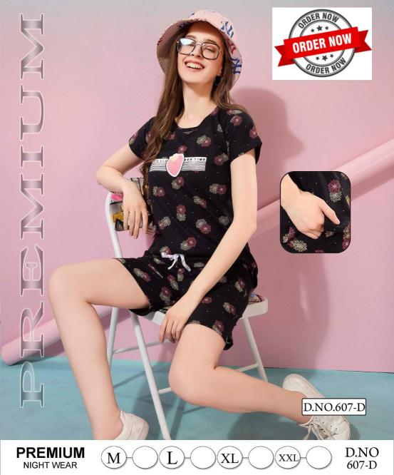 SUMMER SPECIAL SHORTS 2PC VOL.PC-607 Night suits Wholesale catalog