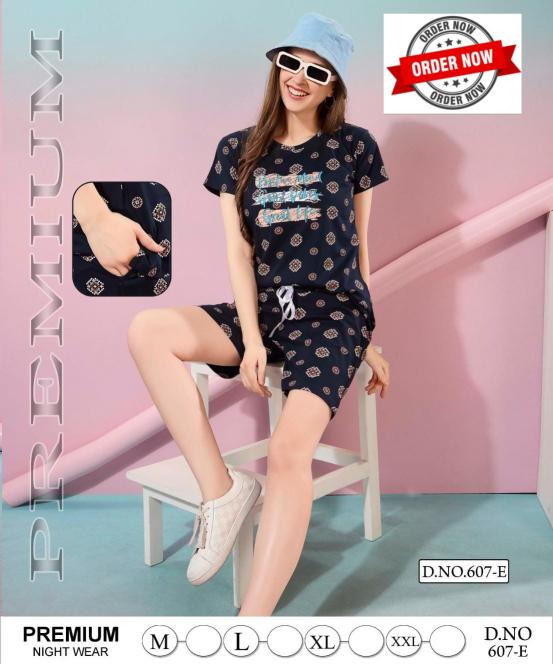SUMMER SPECIAL SHORTS 2PC VOL.PC-607 Night suits Wholesale catalog