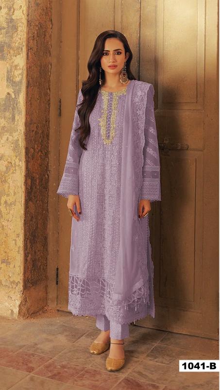 Super Hit 1041 Faux Georgette Pakistani Suit Wholesale Catalog