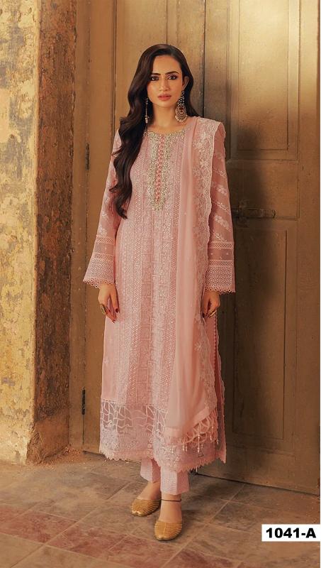 Super Hit 1041 Faux Georgette Pakistani Suit Wholesale Catalog