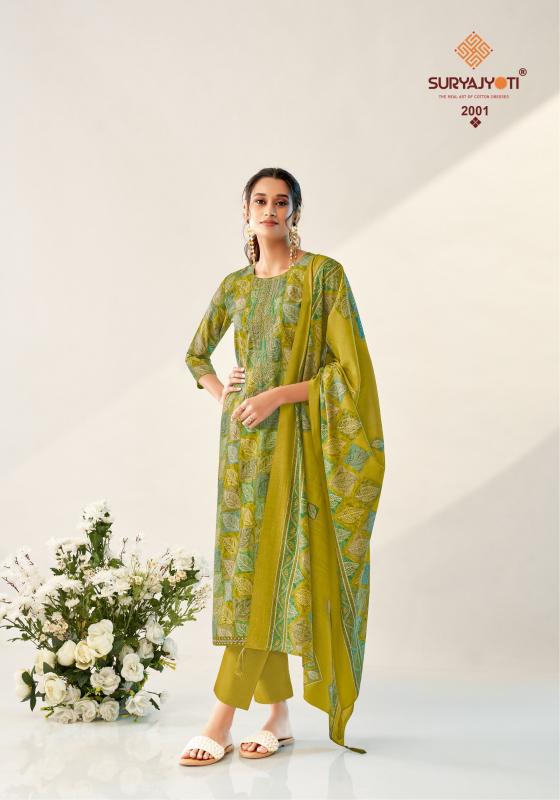 Suryajyoti Kora Vol-2 – Embroidered Dress Material - Wholesale Catalog
