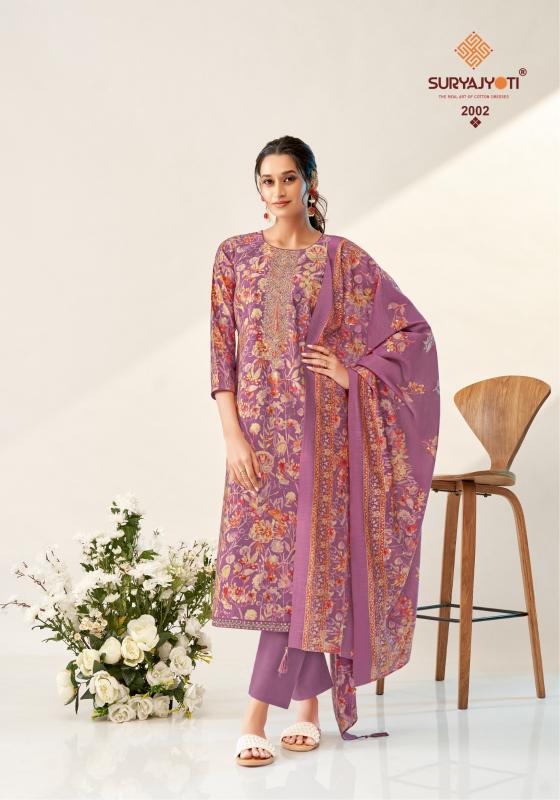 Suryajyoti Kora Vol-2 – Embroidered Dress Material - Wholesale Catalog
