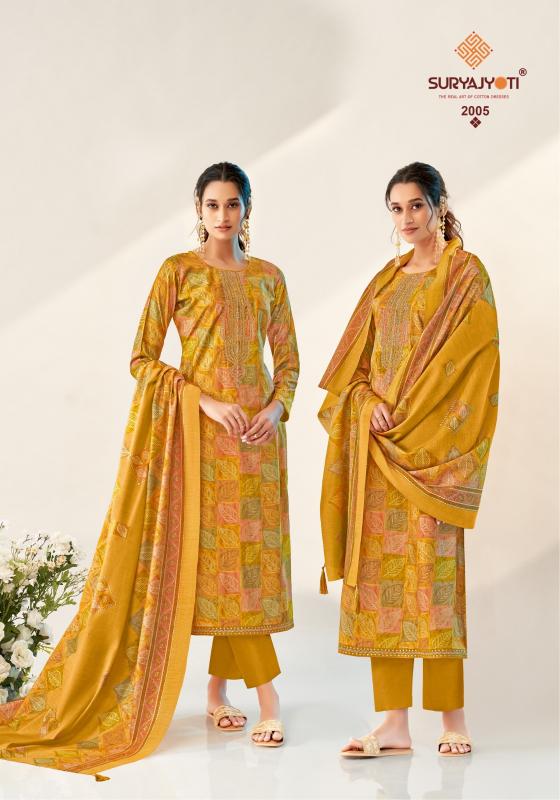 Suryajyoti Kora Vol-2 – Embroidered Dress Material - Wholesale Catalog