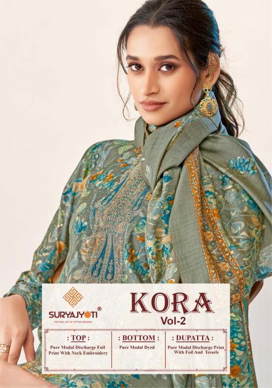 Suryajyoti Kora Vol-2 – Embroidered Dress Material - Wholesale Catalog
