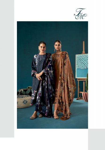 T&M Nilaya Pure Viscose Cordroy Digital Print with Hand work Salwar Kameez Wholesale Catalog
