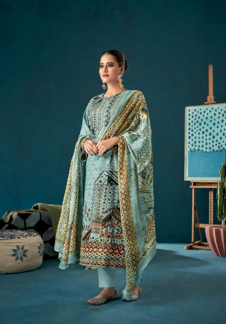 T&M Nilaya Pure Viscose Cordroy Digital Print with Hand work Salwar Kameez Wholesale Catalog