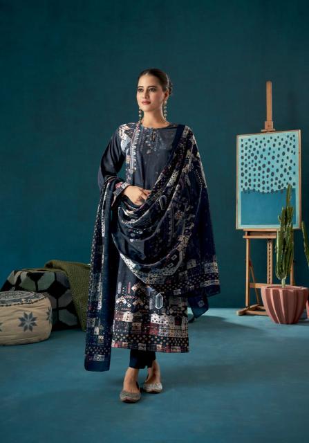 T&M Nilaya Pure Viscose Cordroy Digital Print with Hand work Salwar Kameez Wholesale Catalog