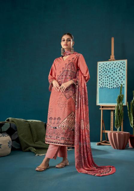T&M Nilaya Pure Viscose Cordroy Digital Print with Hand work Salwar Kameez Wholesale Catalog