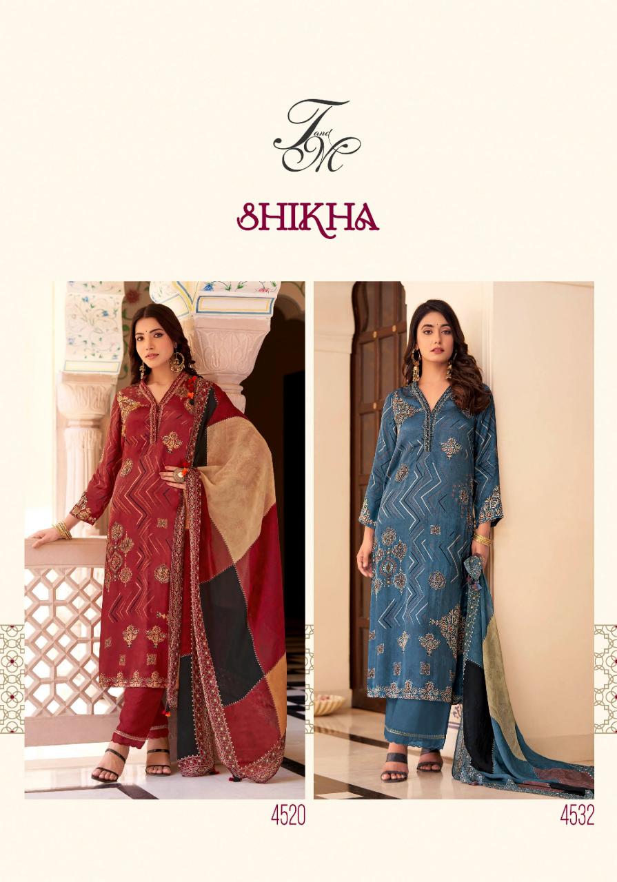 T&M Shikha Pure Muslin Digital Printed Dress Material Collection