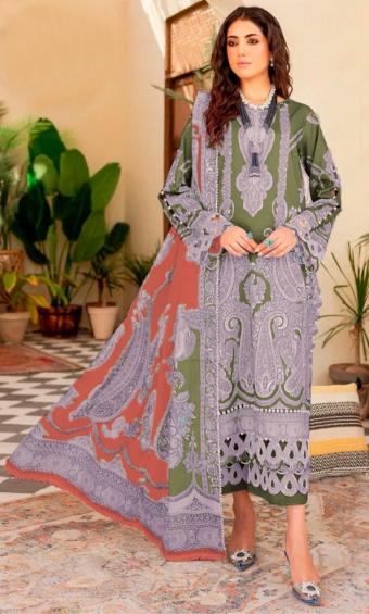 Taj 561 Hit Design Chiffon Dupatta Pakistani Suits Wholesale Catalog