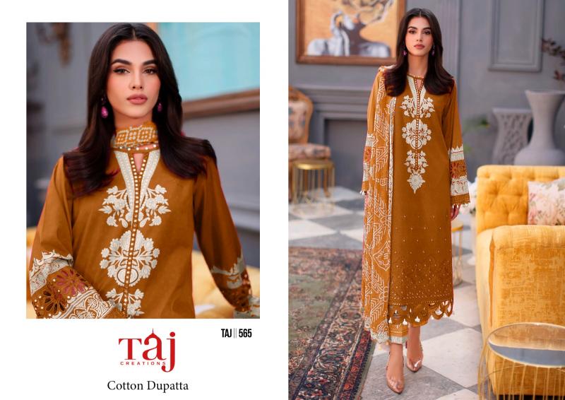 Taj 564 To 566 Chiffon Dupatta Pakistani Suits Wholesale Catalog