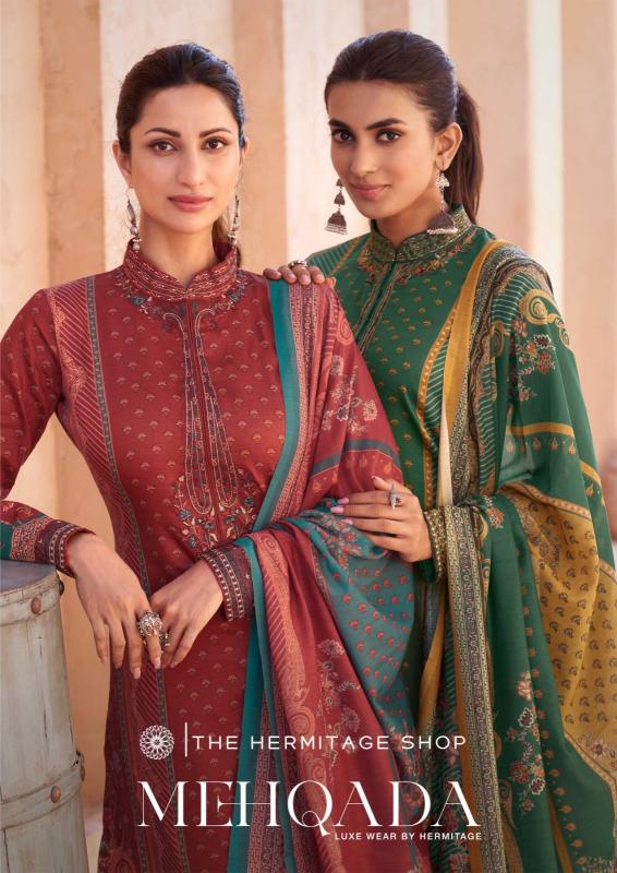 The Hermitage Shop Mehqada Pure Viscose Lawn Digital Print Salwar Suits Wholesale catalog 