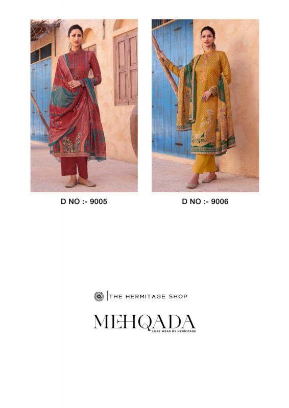 The Hermitage Shop Mehqada Pure Viscose Lawn Digital Print Salwar Suits Wholesale catalog 