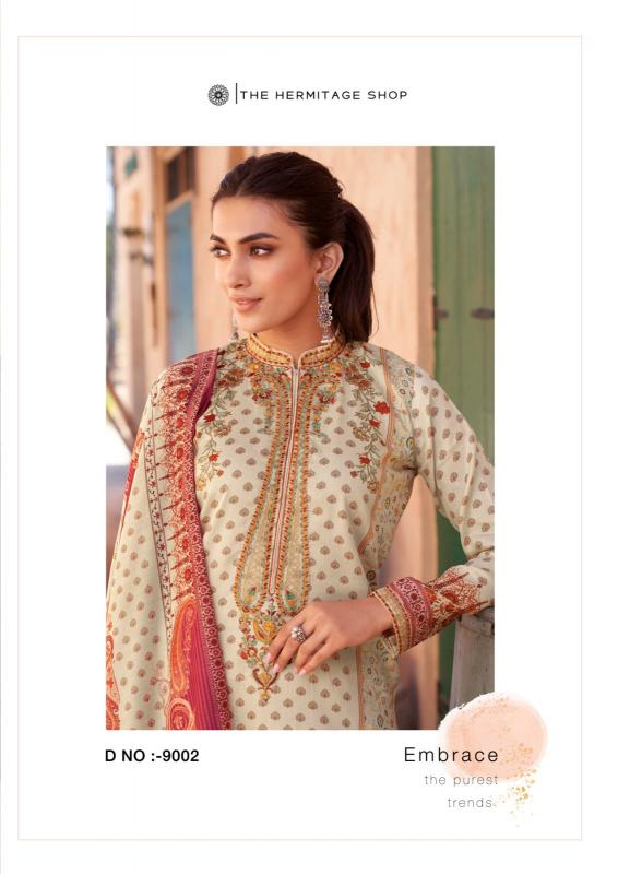 The Hermitage Shop Mehqada Pure Viscose Lawn Digital Print Salwar Suits Wholesale catalog 