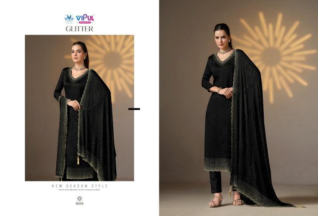 Vipul Glitter Chiffon Salwar Kameez Wholesale Catalog