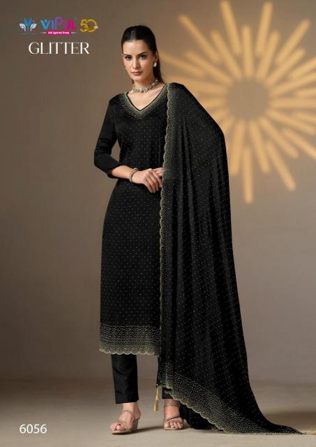 Vipul Glitter Chiffon Salwar Kameez Wholesale Catalog