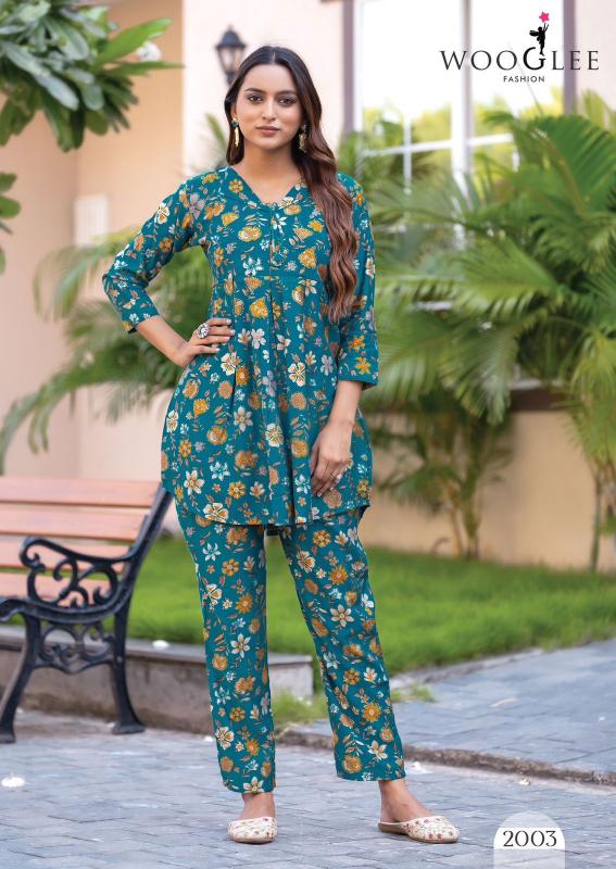 Wooglee Devyani Printed Western Co Ord Set Wholesale Catalog