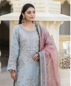 Al Khushbu Agha Noor Georgette Pakistani Suits Wholesale Catalog