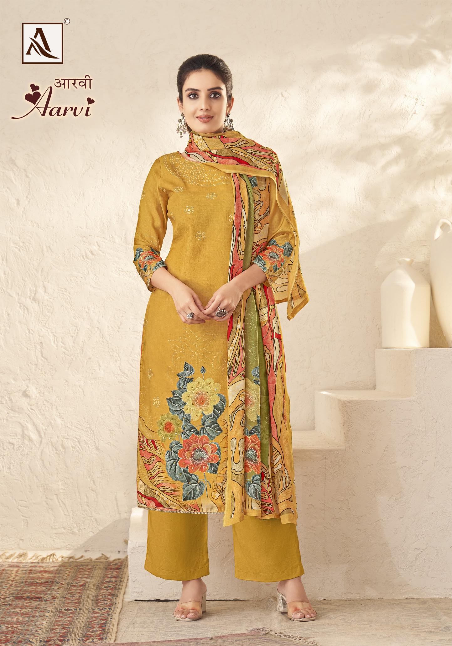 Alok Aarvi wholesale dealer of dress material in surat