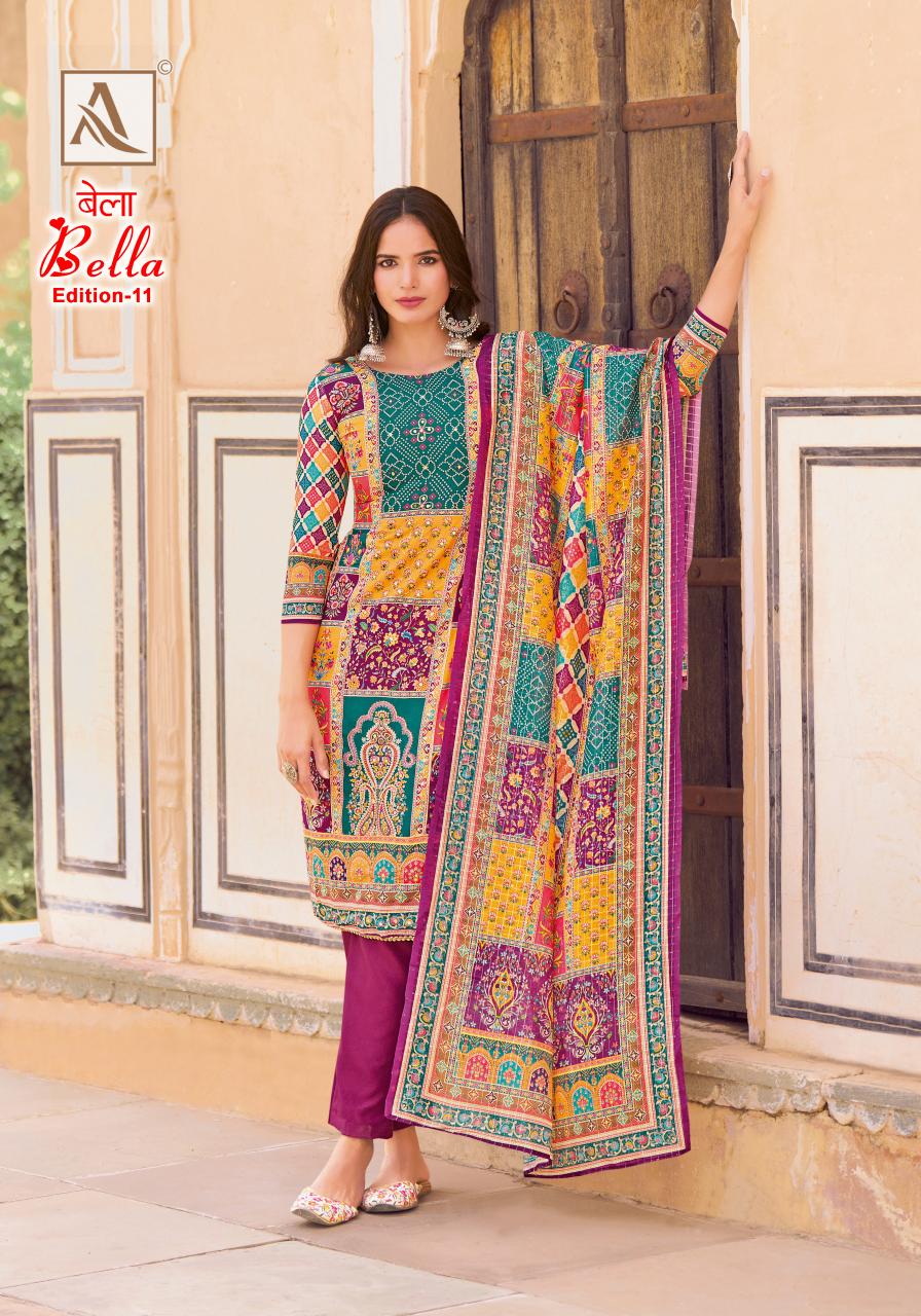 Alok Bella Vol 11 wholesale dress material dealer bengaluru karnataka 