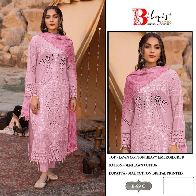 Bilqis B 89 A to D Pakistani Suits Wholesale Catalog