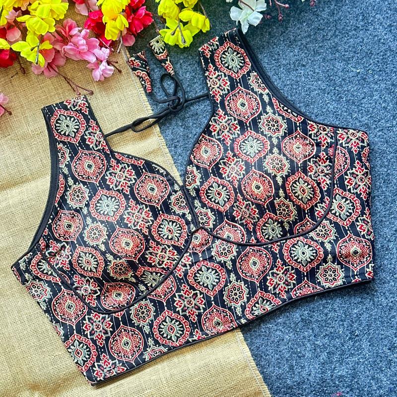 Blousewala pure ajrack cotton blouse piecescloth for boutique wholesale in hyderabad