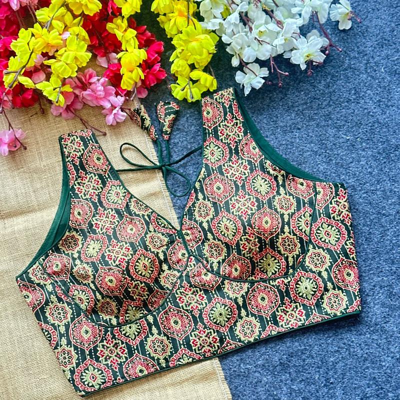 Blousewala pure ajrack cotton blouse piecescloth for boutique wholesale in hyderabad
