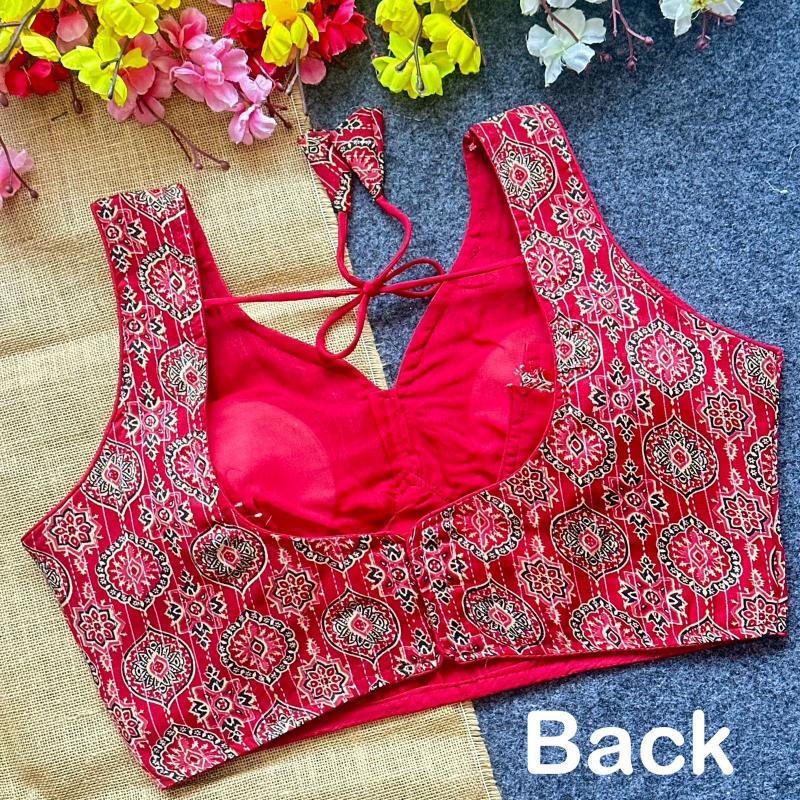 Blousewala pure ajrack cotton blouse piecescloth for boutique wholesale in hyderabad