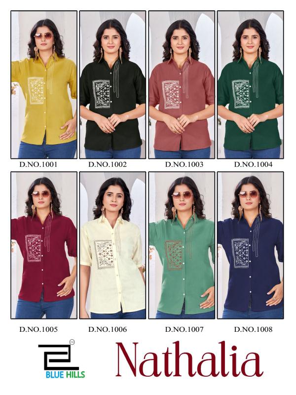 Blue Hills Nathalia cotton ladies formal shirts brands