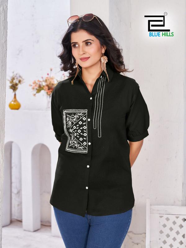 Blue Hills Nathalia cotton ladies formal shirts brands
