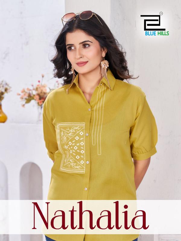 Blue Hills Nathalia cotton ladies formal shirts brands