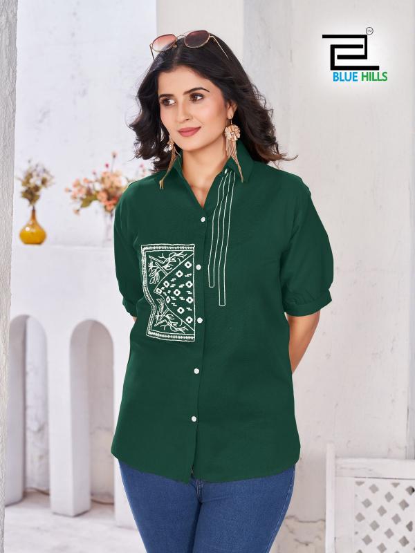Blue Hills Nathalia cotton ladies formal shirts brands