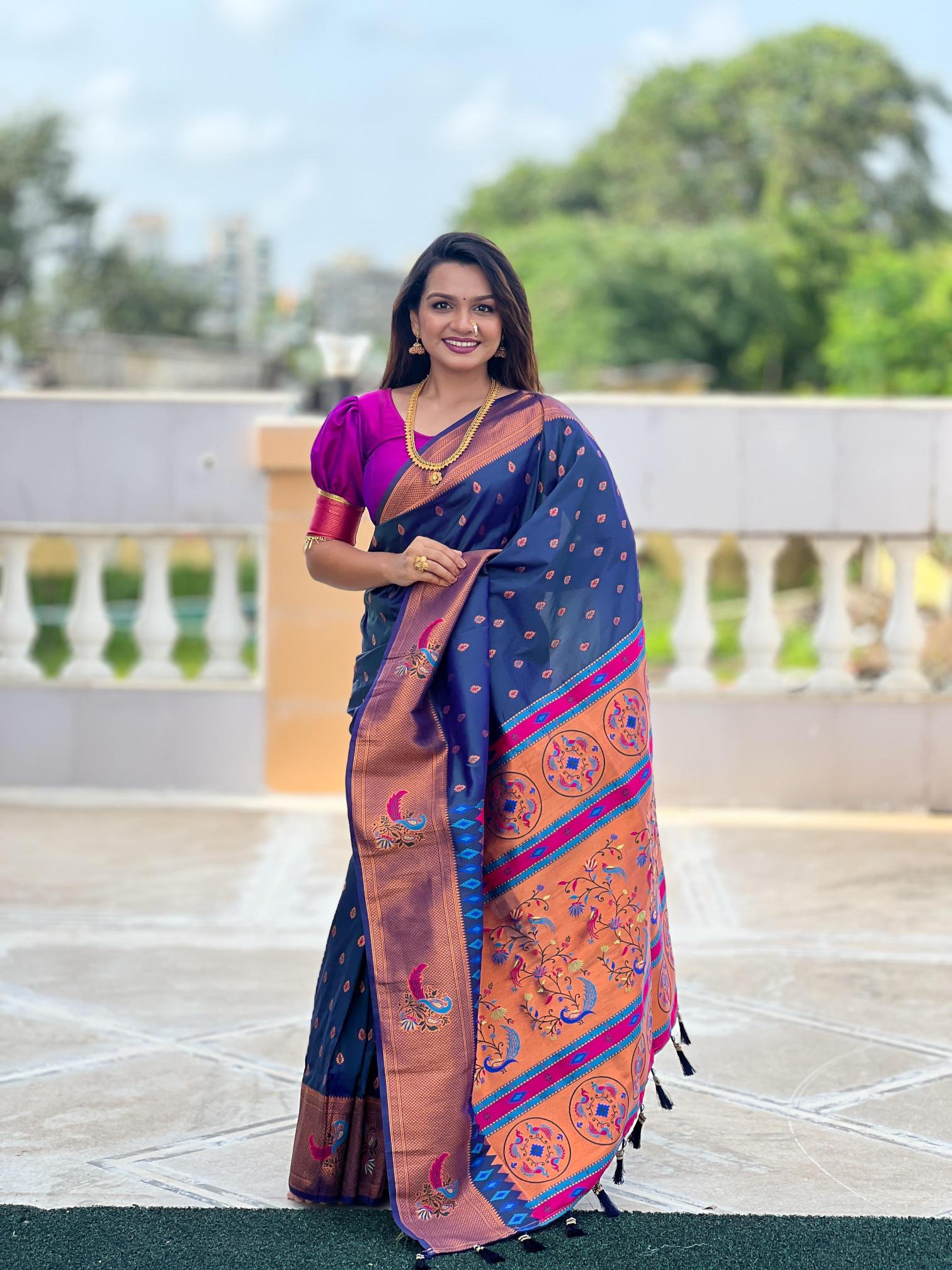Dazira Nx Mangalya Paithani samantha in saree south india shopping