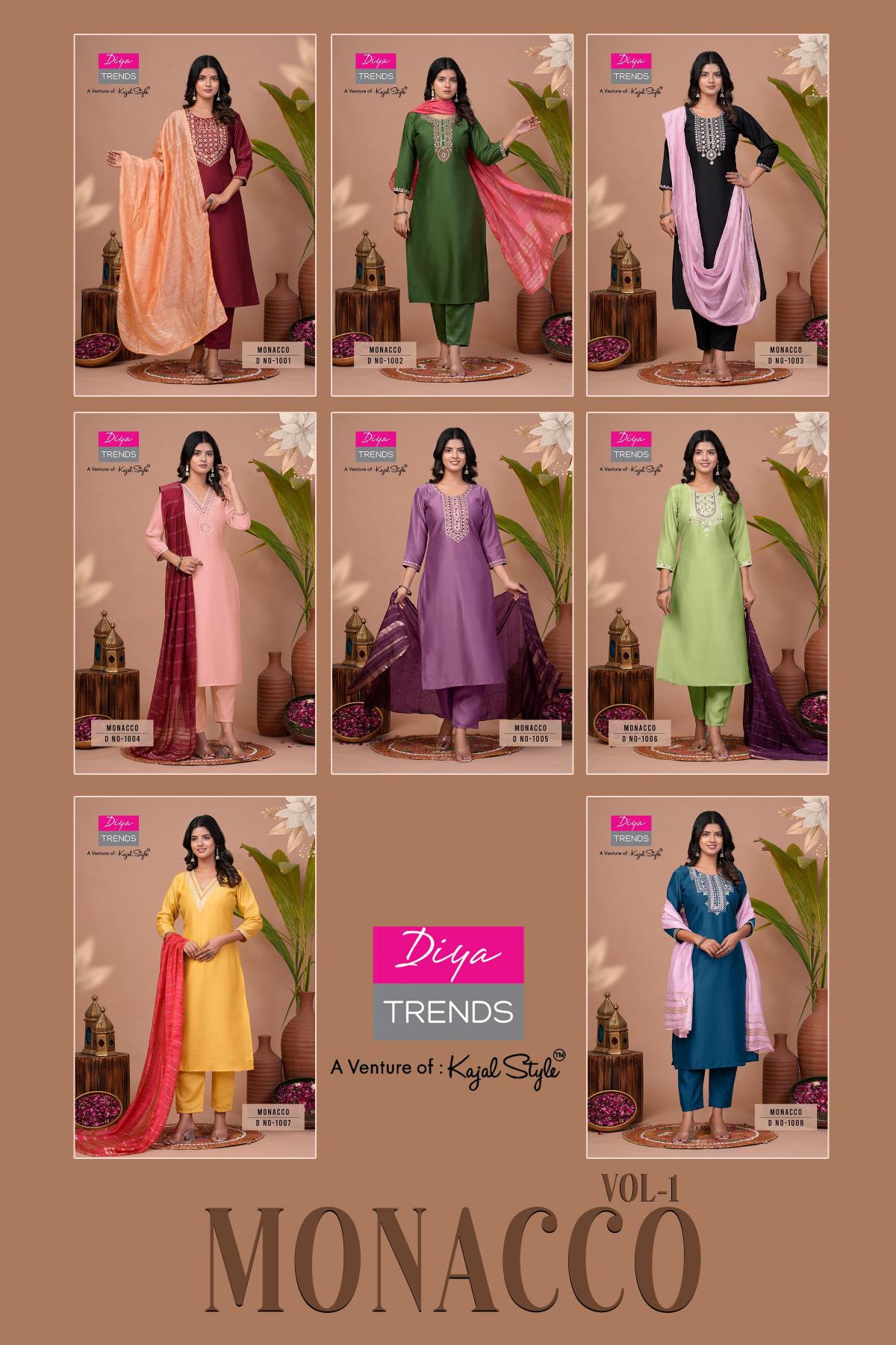 Diya Monacco Vol 1 Embroidery Wholesale Catalog