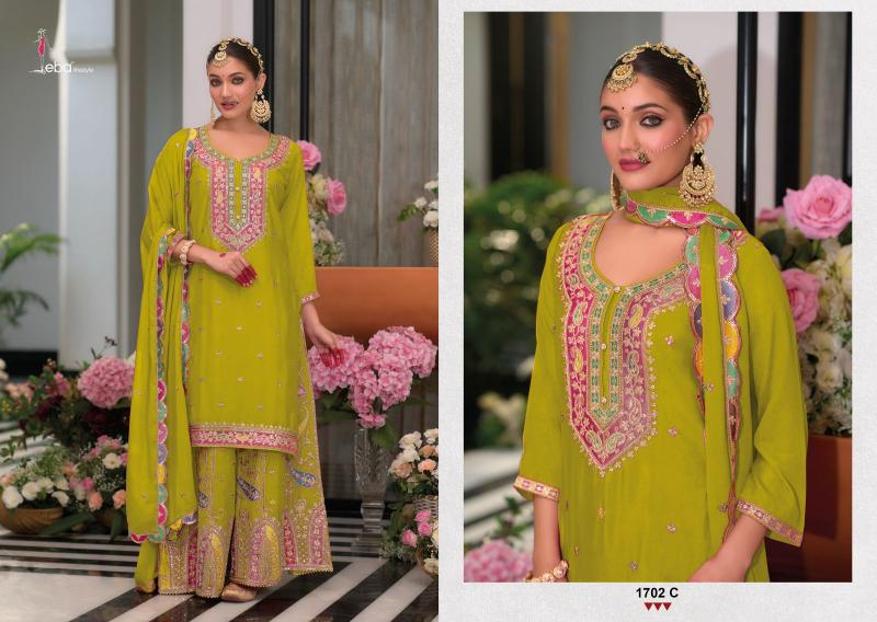 Eba Safroon Vol 3 Color Edi Gold Hevey Chinon Salwar Kameez Wholesale Catalog