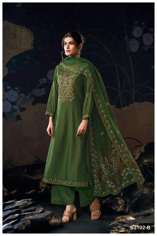 Ganga Alpa 3102 Premium Pure Bemberg Silk Salwar Kameez Wholeslae Catalog