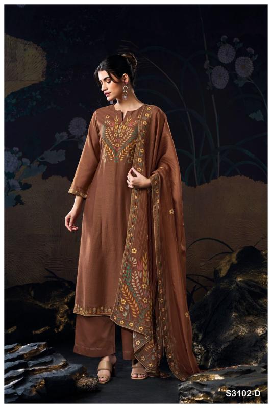 Ganga Alpa 3102 Premium Pure Bemberg Silk Salwar Kameez Wholeslae Catalog