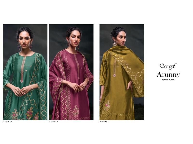 Ganga Arunny 3004 Premium Pure Viscose Salwar Suits wholesale catalog